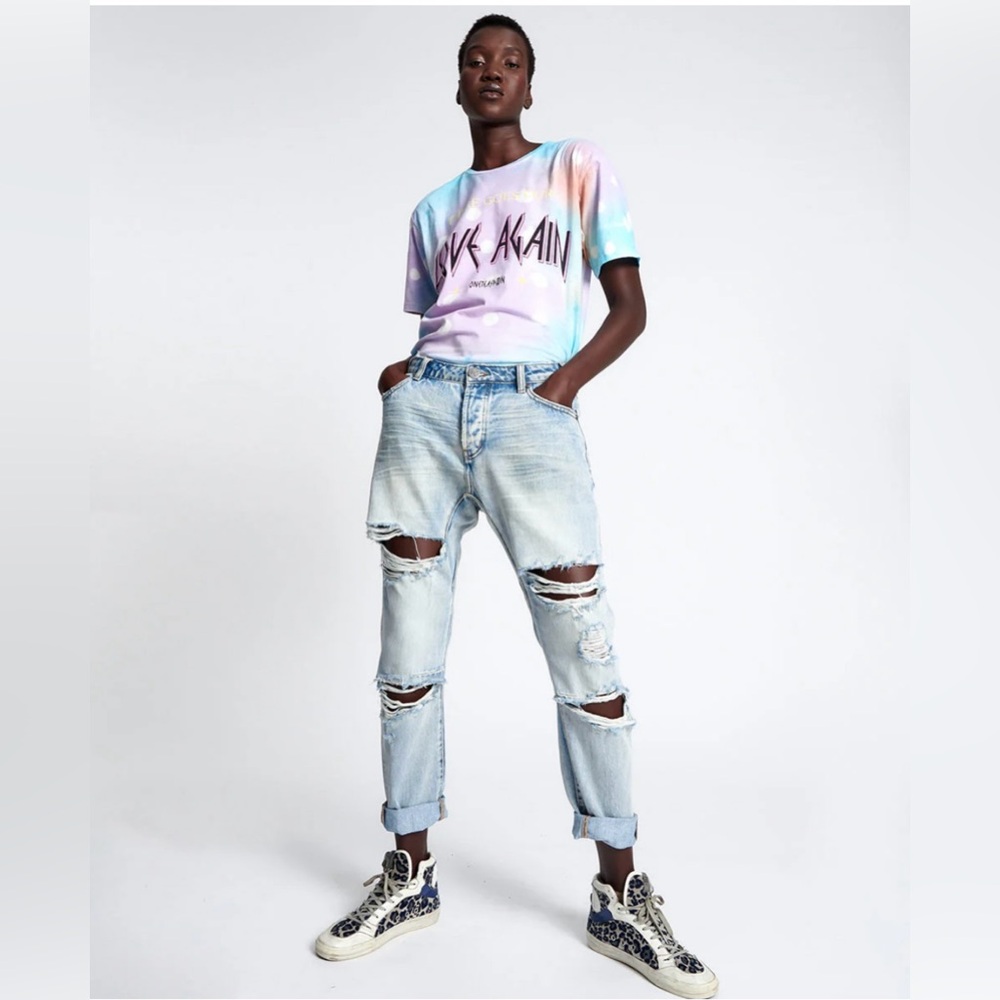 One Teaspoon TRASHED SAINTS BOYFRIEND JEANS